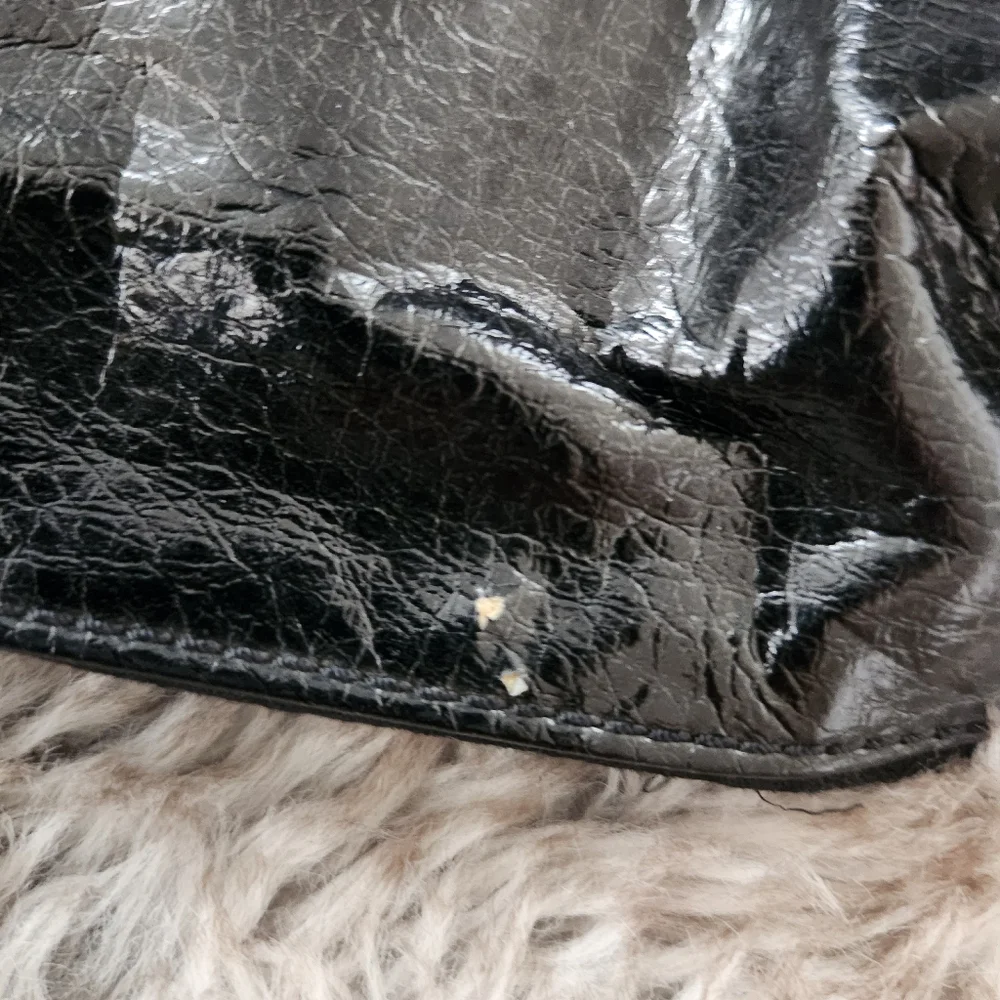 Guess Vintage Y2K Black Faux Leather‎ Silver Studded Handbag